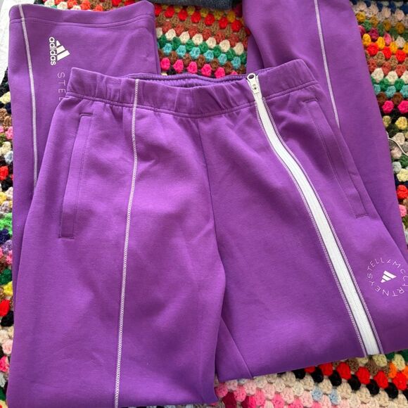 adidas by Stella McCartney Zipper Track Pants Purple S New With Tags - Picture 15 of 15